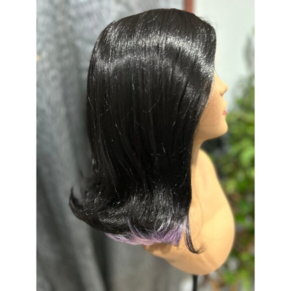 Lace front peekaboo purple with a flip main image 8
